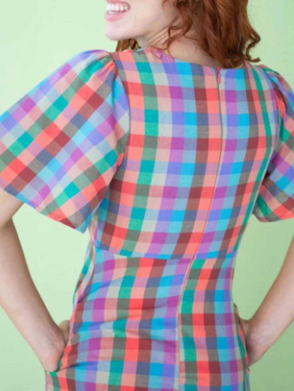 Grace Dress Lisa Says Gah - Colorburst Plaid - Picture 4 of 5